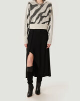 VORYTA RIBBED ZEBRA PRINT SWEATER  image number null